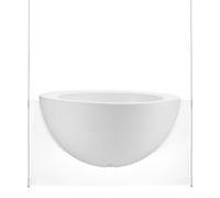 Fioriera sospesa Dimensioni 48x40xh51 cm con Vaso in Policarbonato fissaggio a soffitto colore bianco