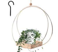 Fioriera sospesa macramè con base in legno - актуальль subter P authored per interni ed esterni, decorazione piante grasse