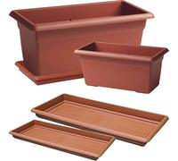 Fioriera + Sotto Fioriera Mediterraneo STEFANPLAST (Terracotta, CM.80)