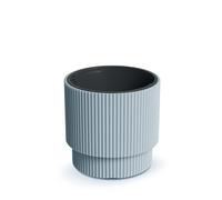Fioriera tonda Milly DBMIN300 grigio chiaro con inserto scanalato