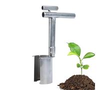 Fioriera trapiantata da giardino, in acciaio inox da 7,4 cm, con impugnatura comoda, design portatile per scavare, diserbare, attività all'aperto, giardinaggio e vasi di fiori