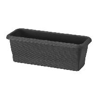 Fioriera vaso balconetta BAMA effetto paglia intrecciata con riserva d'acqua