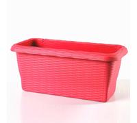 Fioriera vaso balconetta BAMA effetto paglia intrecciata con riserva d'acqua