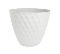 FIORIERA VASO CILINDRO BIANCO PLASTICA PIANTE FIORI ROTONDO LISCIO FLOREALE