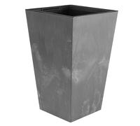 Vaso di fiori Prosperplast Urbi in plastica effetto quadrato alto 19 L CON vasca color grigio chiaro 44,9 (altezza) x 24 (larghezza) x 24 (profondità)