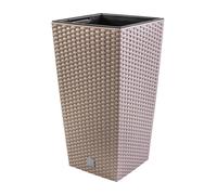 Fioriera vaso da fiori effetto rattan inserto sopravaso 4 colori 6 misure DRTS
