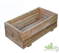 FIORIERA VASO LEGNO PINO IMPREGNATO 40X80XH26CM CASSETTA RETTANGOLARE FIORI