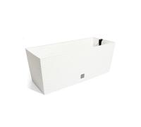 Fioriera vaso per piante con sistema d'irrigazione Rato Case Simil Rattan 30 Lt colore: bianco