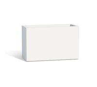 FIORIERA VASO RESINA ARREDO GIARDINO OUTDOOR BALCONE PISCINA RETTANGOLARE BIANCO