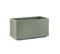 FIORIERA vaso RETTANGOLARE MATHERIA Colore TERRA LAGUNA in plastica CON RUOTE 80CM VECA AMDGarden