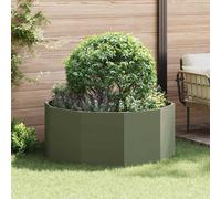 vidaXL Fioriera Moderna Verde Oliva 120x120x50 cm Acciaio