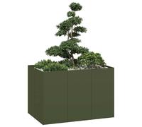 Fioriera Verde Oliva 120x80x80 cm in Acciaio