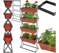 Fioriera Verticale 4 Vasi Scaffale Piante Giardino Balcone Arredamento Nuovo