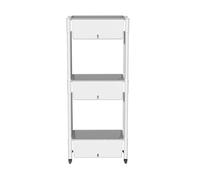 Fioriera Verticale A 3 Livelli, Sistema Di Coltivazione Idroponica Con Ruota, Grande Capacità Di Accumulo Dell'acqua, Fioriera Mobile Per Interni Per Ortaggi, Frutta(White)
