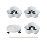 Fioriera verticale a torre - Vaso da fiori impilabile per esterni, contenitore con ruote rimovibili e kit di attrezzi, sistema di coltivazione delle piante per interni ed esterni, design salvaspazio