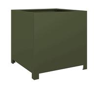 vidaXL Fioriera da Giardino Verde Oliva 50x50x50 cm in Acciaio