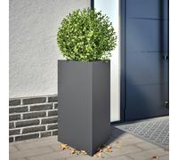 Fioriere 2 pz Antracite Triangolari 50x43x75 cm in Acciaio, Steel Garden Planters for Outdoor, Triangular Flower Pots with Rust-Proof Design, for Balcony Patio Decor, Large Capacity for Plants Herbs