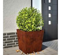 vidaXL Fioriere da giardino 50x50x50 cm in acciaio Corten - 2 pezzi