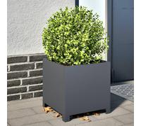 vidaXL Fioriere da Giardino 2 pz Antracite 40x40x40 cm in Acciaio, fioriera, fioriera da Patio, Vaso Fiori da Esterni, fioriera da Esterno