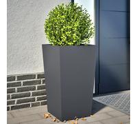 vidaXL Fioriere da Giardino 2 pz Antracite 45x45x75 cm in Acciaio, fioriera, fioriera da Patio, Vaso Fiori da Esterni, fioriera da Esterno