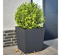 vidaXL Fioriere da Giardino 2 pz Antracite 50x50x50 cm in Acciaio, fioriera, fioriera da Patio, Vaso Fiori da Esterni, fioriera da Esterno