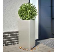 Fioriere da Giardino 2 pz Triangolari 50x43x75 cm Acciaio Inox