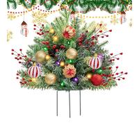 Fioriere di Natale Per Portico Anteriore | Arbusti Artificiali Con Supporto Treppiede Per Fioriere | Forniture Per Feste Di Natale Scuola Uffici Camera Da Letto Compleanno | Decorazione