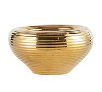 Fioriere d'oro per Piante da Interno, pentola in Oro in Ceramica da 7,9 Pollici, Vaso di Fiori in Oro Rotondo, pentola Non Slip Oro per Piante per la Fattoria del Tavolo per Ufficio di casa 2 | Fiori