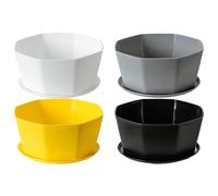Fioriere in plastica per piante grasse set 4 pezzi rotondi per uso casa e giardi