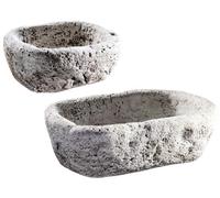 FIORIERE MORTAIO DECOGARDEN PIETRA ANTICA manufatto in granulato di pietra