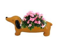 Fioriere per cani carini | Vaso per piante in resina | Fioriera bassotto | Vasi per piante | Fioriere per fiori a forma di cane bassotto | Vaso per piante in resina per esterni