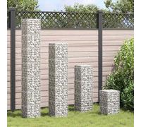 Fioriere Rialzate Gabbione 4 pz 30x30x50/100/150/200 cm Ferro