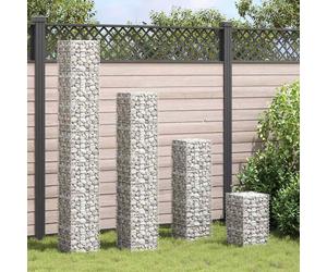 Fioriere Rialzate Gabbione 4 pz 30x30x50/100/150/200 cm Ferro