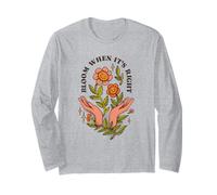 Fiorisci Quando è Giusto - Flower Hands Nature Art Vintage Anni '70 Maglia a Manica