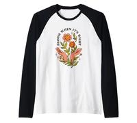 Fiorisci Quando è Giusto - Flower Hands Nature Art Vintage Anni '70 Maglia con Maniche Raglan