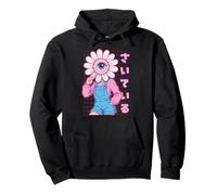Fioritura Anime Testa di Fiore Ragazza Giapponese Harajuku Weirdcore Felpa con Cappuccio