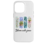 Fioritura con grazia pastello giardino fiori arte Custodia per iPhone 14 Pro Max