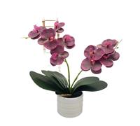 Fioritura di orchidea finta realistica in vaso chic per una bellezza duratura ne