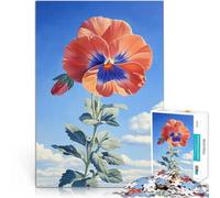 Fioritura di viola del pensiero Puzzle 1000 pezzi per adolescenti giocattoli educativi per l'apprendimento è ideale come regalo per tutta la famiglia 38x26cm