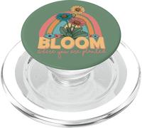 Fioritura dove sei piantato Retro Flower Rainbow PopSockets PopGrip per MagSafe