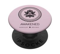 Fioritura risvegliata nella luce Risveglia in pace (grafica Boho Mandala) PopSockets PopGrip Adesivo