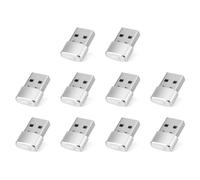 Fiorky 10 Pezzi Mouse Jiggler USB Mouse Mover Non Rilevabile con Pulsante Interruttore, Mini Mouse Jiggler Plug and Play Mantiene Sveglio Indicatore Luminoso for Laptop Desktop Mantieni il