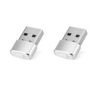 Fiorky 2 Pezzi Mouse Jiggler USB Mouse Mover Non Rilevabile con Pulsante Interruttore, Mini Mouse Jiggler Plug and Play Mantiene Sveglio Indicatore Luminoso for Laptop Desktop Mantieni il