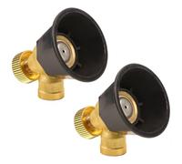 Fiorky 2 Pezzi Ugello per Tubo da Giardino, Ugello per Spruzzatore ad Alta Pressione, Ugello per Irrigazione Regolabile, Ugello per Spruzzo Agricolo in Ottone, Testa per Irrigazione