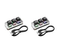 Fiorky 2 tasti Tastiera da gioco a 3 tasti, Mini RGB Taglia Copia Incolla Tastiera da gioco Tastiera meccanica USB Type-C Hotswap Macro Tastiera for tastiera da gioco meccanica funzionante