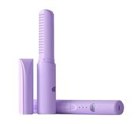 Fiorky 2023 Nuovo Mini da eseguire Spazzola per lisciare portatile ricaricabile tramite USB Spazzola per capelli senza fili antiscottatura Spazzola per capelli 2 in 1 Bigodino e piastra per