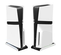 Fiorky 2pcs for PS 5 Slim/ PS 5 Pro RGB Base di supporto for raffreddamento verticale con 3 accessori for la luce della console USB 8 Light Modalità Light Vertical With
