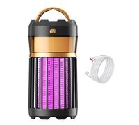 Fiorky 3 in 1 zapper con trappola a mosca luminosa a LED for interno esterno (link di alimentazione nera) (tipo plug-in nero)
