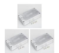 Fiorky 3Pack 1590B Stile 112x60x31mm Alluminio Metallo Stomp Box Custodia Cavo Stomp Box Custodie con Viti Alluminio Pressofuso Stomp Box Custodia di Ricambio Durevole Accessori for Chitarra