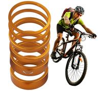 Fiorky 6 Pezzi Set Rondelle Forcella Bici 2/5/10mm Serie Sterzo Distanziale Bicicletta Kit Distanziali Stelo Forcella Anteriore in Lega di Alluminio for MTB Mountain Bicyle